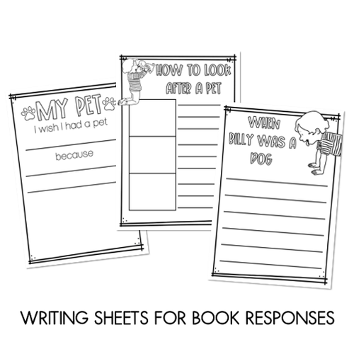 Resource preview 3 for When Billy was a Dog - Craft and Writing Sheets - Book Week 2020