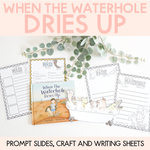 Resource preview 1 for When The Waterhole Drives Up Prompt Slides, Craft and Writing Sheets - Book Week 2022