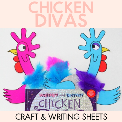 Resource preview 1 for Whitney and Britney Chicken Divas Craft and Writing Sheets - National Simultaneous Storytime 2020