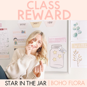 Whole Class Reward - Star in a Jar - Boho Flora