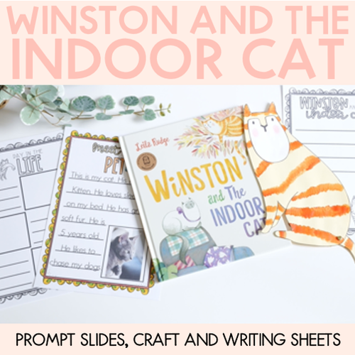 Resource preview 1 for Winston and the Indoor Cat Open Ended Prompt Slides, Craft and Writing Sheets - Book Week 2022