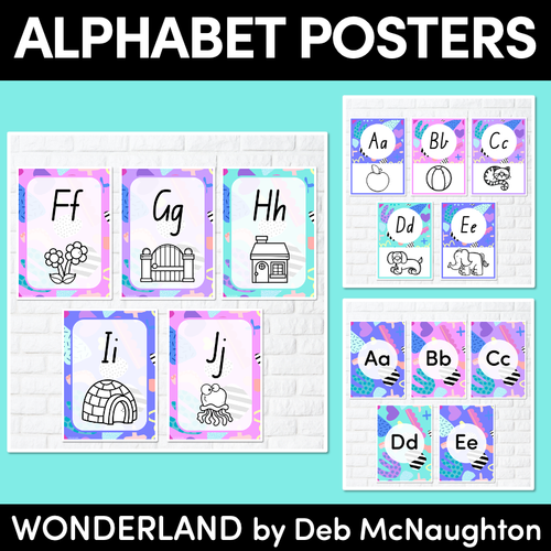 Resource preview 3 for ALPHABET POSTERS - The Wonderland Collection