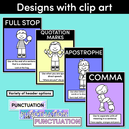 Resource preview 2 for PUNCTUATION POSTERS - The Wonderland Collection