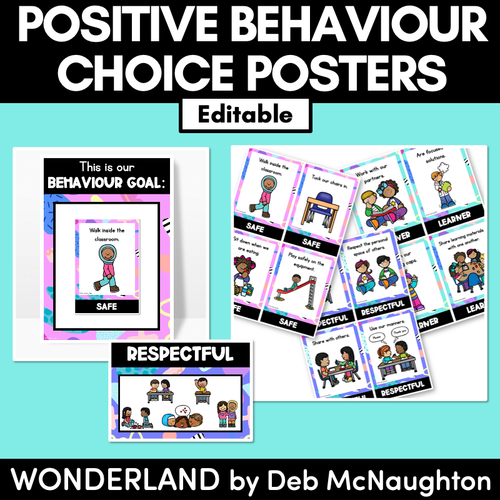 Resource preview 1 for Positive Behaviour for Learning Posters- The Wonderland Collection