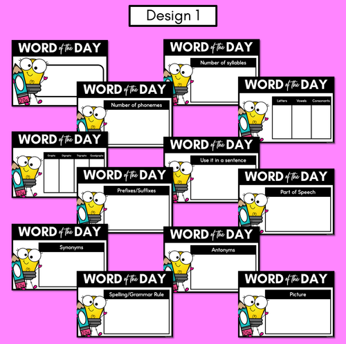 Resource preview 2 for Word of the Day Poster Display - Differentiated Word Study Activity