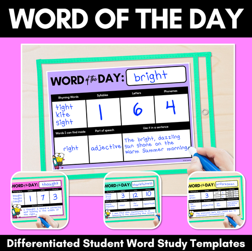 Resource preview 2 for Word of the Day Bundle