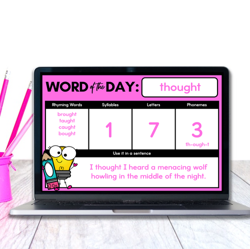 Resource preview 4 for Word of the Day Slides - Differentiated Word Study Teaching Slides