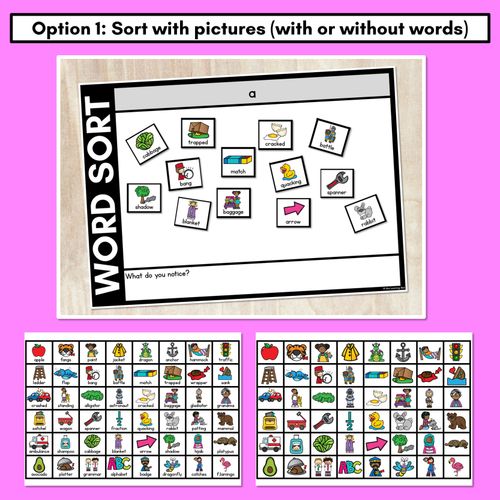 Resource preview 2 for SHORT VOWEL A WORD SORT