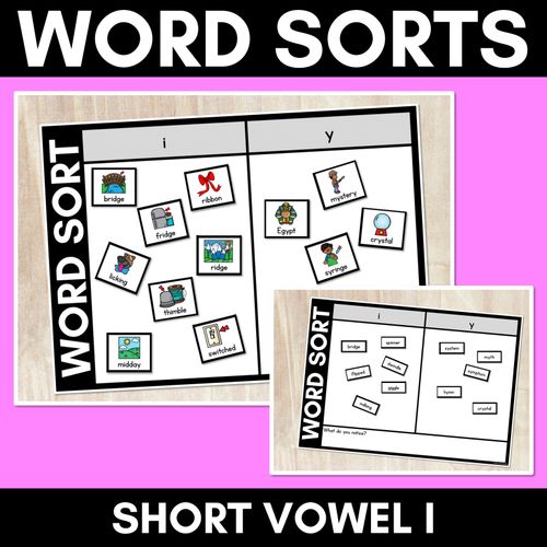 Resource preview 1 for SHORT VOWEL I WORD SORT