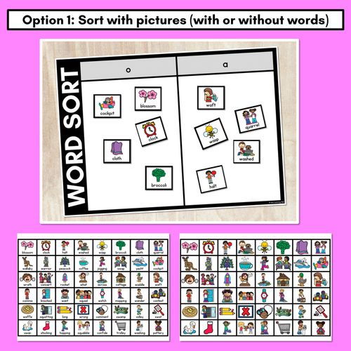 Resource preview 2 for SHORT VOWEL O WORD SORT