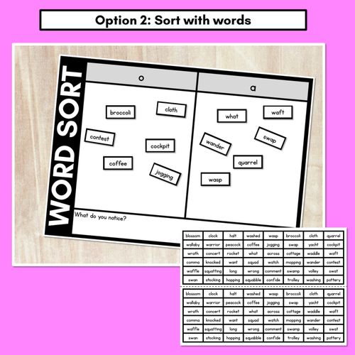 Resource preview 3 for SHORT VOWEL O WORD SORT