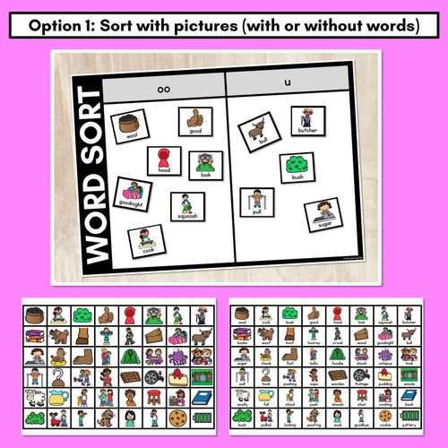 Resource preview 2 for SHORT VOWEL OO WORD SORT