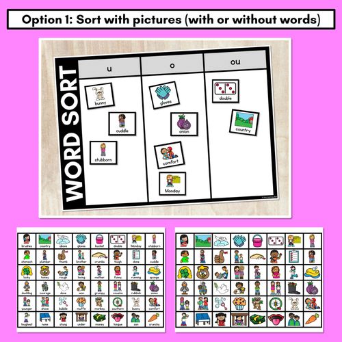 Resource preview 2 for SHORT VOWEL U WORD SORT