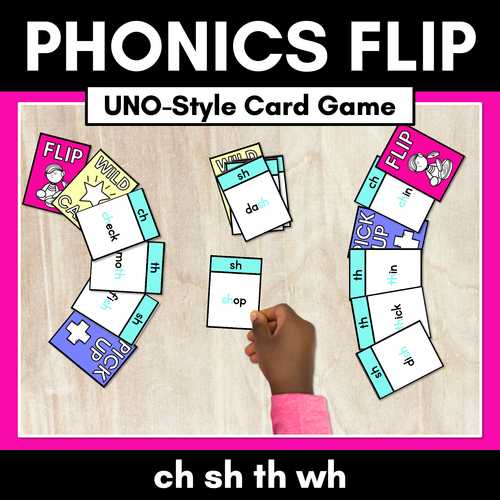 Resource preview 2 for Consonant Digraphs Card Game - PHONICS FLIP - Bundle