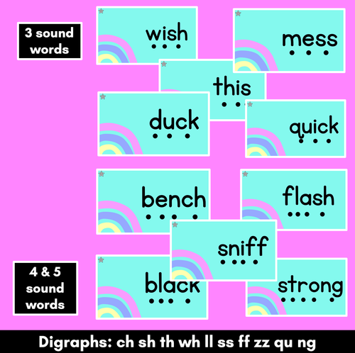 Resource preview 3 for Sound Button Slides for Consonant Digraphs - Animated PowerPoint