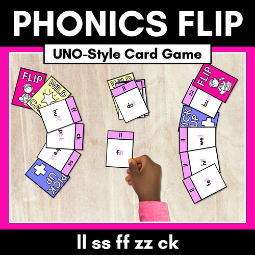 LL SS FF ZZ CK Card Game - Phonics Flip for Consonant Digraphs - Mrs ...