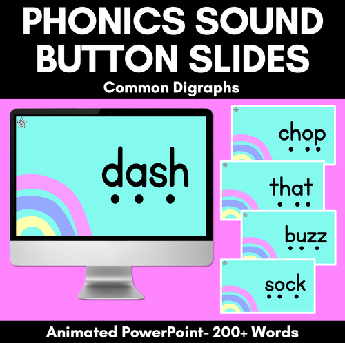 Resource preview 1 for Sound Button Slides for Consonant Digraphs - Animated PowerPoint