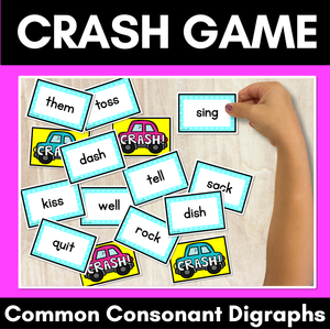 CONSONANT DIGRAPHS CARD GAME - ch sh th wh ck ll ss ff zz qu ng