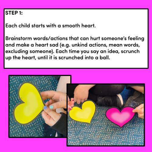 Resource preview 2 for Wrinkled Hearts Kindness Activity