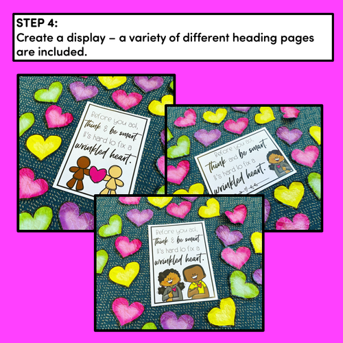 Resource preview 4 for Wrinkled Hearts Kindness Activity