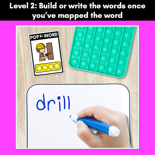 Resource preview 3 for LL SS FF ZZ CK WORDS POPPIT TASK CARDS - Phonemic Awareness + Word Mapping