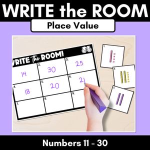 WRITE THE ROOM - Place Value Numbers 11 - 30