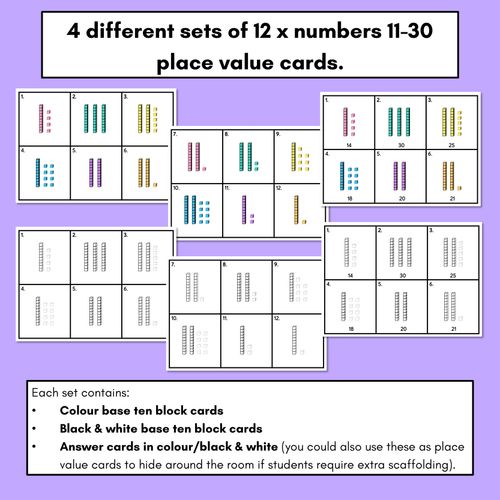 Resource preview 2 for WRITE THE ROOM - Place Value Numbers 11 - 30