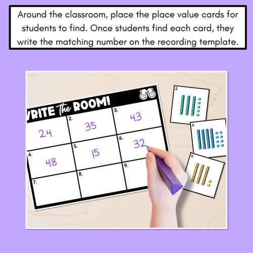 Resource preview 2 for WRITE THE ROOM - Place Value Numbers 11 - 50