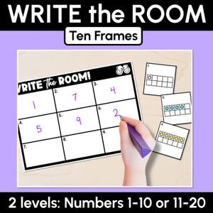 WRITE THE ROOM - Ten Frames - Numbers 1-10 or 11-20