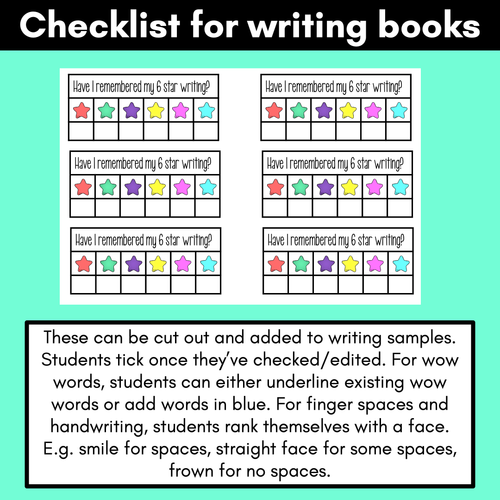 Resource preview 4 for 6 Star Editing Checklist - Re-read, Edit and Review Writing - Posters & Practice