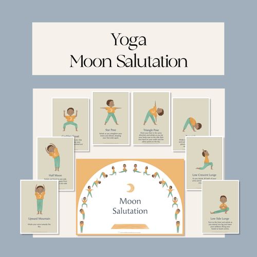 Resource preview 1 for Yoga Moon Salutation Pack