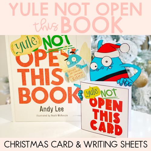 Resource preview 1 for Yule Not Open This Book Christmas Card Craft and Writing Sheets