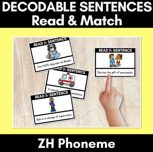 Resource preview 2 for Decodable Sentence Activities for ZH Phoneme - BUNDLE